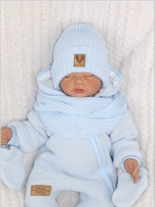 Komplet czapka zimowa z pomponem i szalik dla dzieci i noworodka. Niebieska czapka zimowa z pomponem i szalik. Ciepła czapka zimowa dla noworodka i dzieci. Czapka zimowa unikalny model dla noworodka i dzieci. Oryginalny prezent dla niemowląt i dzieci.