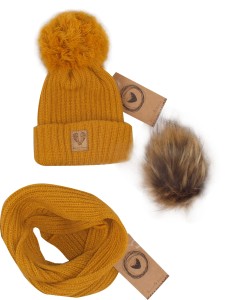 Komplet czapka zimowa z pomponem i szalik dla dzieci i noworodka. Musztardowa czapka zimowa z pomponem i szalik. Ciepła czapka zimowa dla noworodka i dzieci. Czapka zimowa unikalny model dla noworodka i dzieci. Oryginalny prezent dla niemowląt i dzieci.