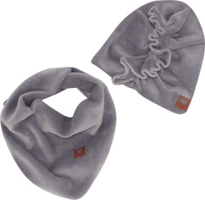 Czapka Turban niemowlęcy, czapka turban dla noworodka na jesienna, wiosenna. Welurowy turban z apaszką dla niemowlaka. Czapka dla dziewczynki  szara, grafitowa na wiosnę, jesień, ciepłą zimę