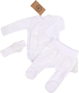 Bawełniany komplet dla dziewczynki z półśpiochami. Zestaw na wyjście ze szpitala dla dziewczynki.