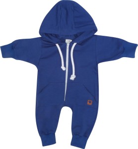 Dresowy bawełniany wiosenny, letni, jesienny kombinezon niemowlęcy. Pajac dla niemowlaka szafirowy. Dres dla noworodka