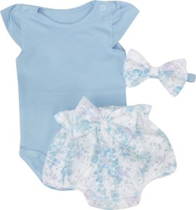 Zestaw na lato dla dziewczynki. Bloomersy, body z krótkim rękawem i opaska na lato dla dziewczynki.  Bawełniany letni komplet dla niemowlaka.  Komplet na prezent dla dziewczynki.