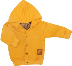 Dresowa kurteczka niemowlęca. Modna bejsbolówka z kapturem dla niemowlaka. Musztardowa kurtka dla noworodka na wiosnę, lato, jesień.