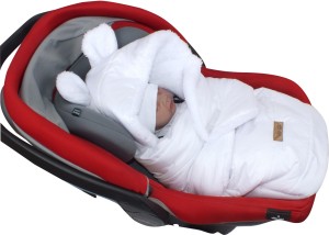 Śpiworek ocieplany do fotelika biały