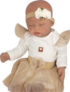 Opaska bez uciskowa niemowlęca dla dziewczynki. Opaska ozdobna z piankowymi różami ecru . Urocza opaska dla małej dziewczynki.