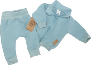 Dres niemowlęcy bawełniany bez kaptura  morski