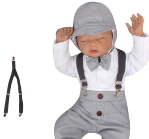 szelki niemowlęce grafitowe eleganckie