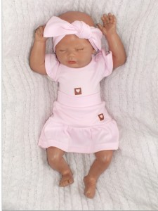 Różowa spódniczka niemowlęca.  Bawełniana spódniczka dla niemowlaka.