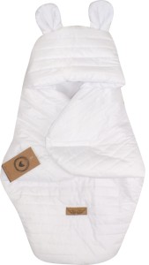 Śpiworek z bawełnianą podszewką do fotelika biały