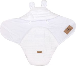 Śpiworek z bawełnianą podszewką do fotelika biały