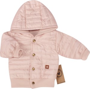 Kurtka pikowana na wiosnę, jesień dla małej dziewczynki. Różowa bejsbolówka z kapturem niemowlęca. Modna kurtka dla dziewczynki w kolorze brudnego różu.
