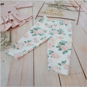 Komplet niemowlęcy dla dziewczynki. Tunika z falbanką różowa dla noworodka. Zestaw tunika+legginsy niemowlęce.