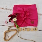 Szeroka opaska turban rozmiar 0-6miesięcy  6-12miesięcy 1-3lat amarant