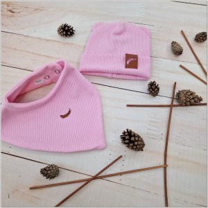 Apaszka prążkowana różowa