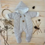 Kombinezon kurtkowy wiosna-jesień 56-86 zapinany na dwa zamki  szary