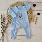 Pajacyk niemowlęcy 50-62 niebieski  hi 