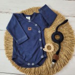 Granatowe Body rozmiary rozpinane na całej długości 100%bawełna ostatnie sztuki 50, 56