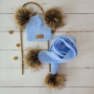 3 czapka zimowa z pomponami + SZALIK Z pomponami .jpg