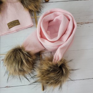 23 czapka zimowa z pomponami + SZALIK Z pomponami.jpg