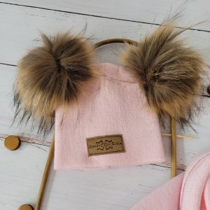 24 czapka zimowa z pomponami + SZALIK Z pomponami.jpg