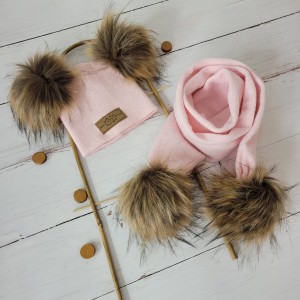 25 czapka zimowa z pomponami + SZALIK Z pomponami.jpg