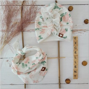 36 czapka turban + chustka jesień wiosna .jpg