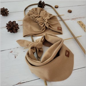25 czapka turban + chustka jesień wiosna .jpg