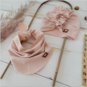 18 czapka turban + chustka jesień wiosna .jpg