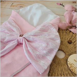 9 rożek niemowlęcy welurowy z kokardą.jpg