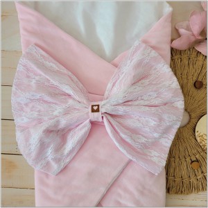 11 rożek niemowlęcy welurowy z kokardą.jpg