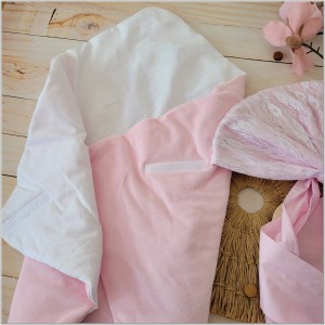 12 rożek niemowlęcy welurowy z kokardą.jpg