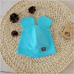 Dresowa czapka niemowlęca z uszkami  56-62 turkus