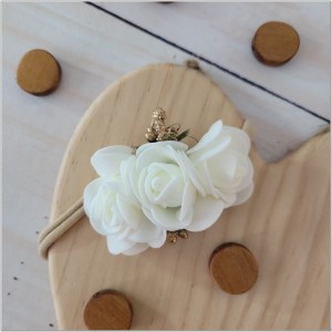 5 opaska niemowlęca kwiaty piankowe.JPG