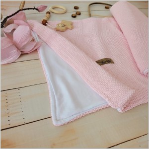 10 koc niemowlęcy włóczkowy z bawełnianą podszewką.JPG