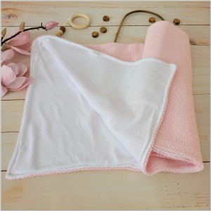 11 koc niemowlęcy włóczkowy z bawełnianą podszewką.JPG