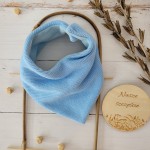 KAZUM  Apaszka włóczkowa bawełniana baby blue