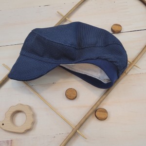 1 Czapka kaszkiet z tkaniny granatowy połyskujący do garniturku elegant.jpg