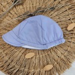 Czapka kaszkiet na lato elegancka z tkaniny niebieska ostatnie sztuki 56, 74, 80