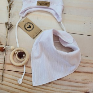 41 czapka prązkowana jesienna niemowlęca + apaszka.jpg