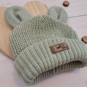 3włóczkowa dziergana czapka z uszkami wiosna jesień zima.jpg