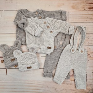 7włóczkowy dziergany sweter rozpinany przy szyi ściągacze wiosna lato jesień.jpg