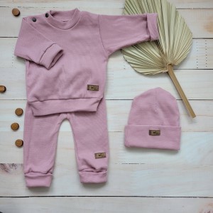 1komplet 3 częściowy bluza spodnie czapka prązek noworodek niemowle .jpg