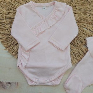 10 4 częściowa wyprawka komplet niemowlęca niemowlę noworodek kaftanik body półśpiochy opaska chrzest .jpg