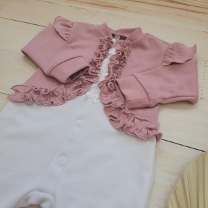 262częściowy zestaw pajacyk opaska chrzest wyprawka niemowle noworodek.jpg