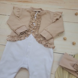 132częściowy zestaw pajacyk opaska chrzest wyprawka niemowle noworodek.jpg