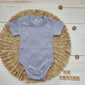 19body niemowlece krótki rękaw prążek wyprawka niemowle noworodek lato wiosena jesień łączony rozmiar.JPG