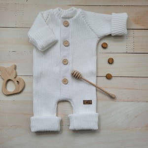 6kombinezon pajac włóczkowy guziki bez kaptura noworodek niemowlę wyprawka wiosna lato jesień zima ro.JPG