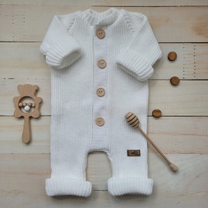 38kombinezon pajac włóczkowy guziki bez kaptura noworodek niemowlę wyprawka wiosna lato jesień zima ro.JPG