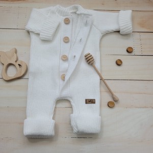 1 włóczkowy kombinezon pajac włóczkowy guziki bez kaptura noworodek niemowlę wyprawka wiosna lato jes.JPG