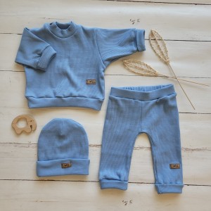 13cz komplet niemowle noworodek zestaw bluza sweter spodnie czapka rosnie wraz z dzieckiem wiosna jes.JPG